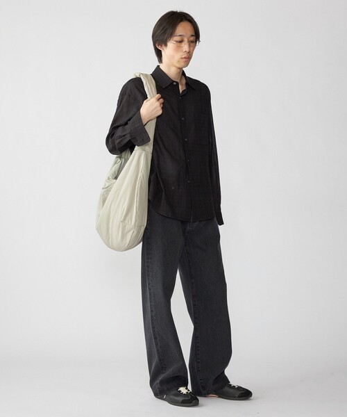 City Ambient Products（シティアンビエントプロダクツ）の「City Ambient Products: レギュラー ボイル チェック ロング スリーブ シャツ（シャツ/ブラウス・メンズ・ブラック/ネイビー・LARGE/MEDIUM/SMALL）」の9枚目の写真