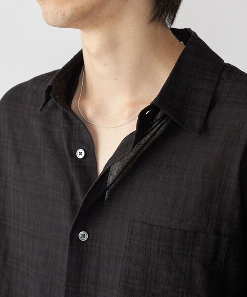 City Ambient Products（シティアンビエントプロダクツ）の「City Ambient Products: レギュラー ボイル チェック ロング スリーブ シャツ（シャツ/ブラウス・メンズ・ブラック/ネイビー・LARGE/MEDIUM/SMALL）」の10枚目の写真