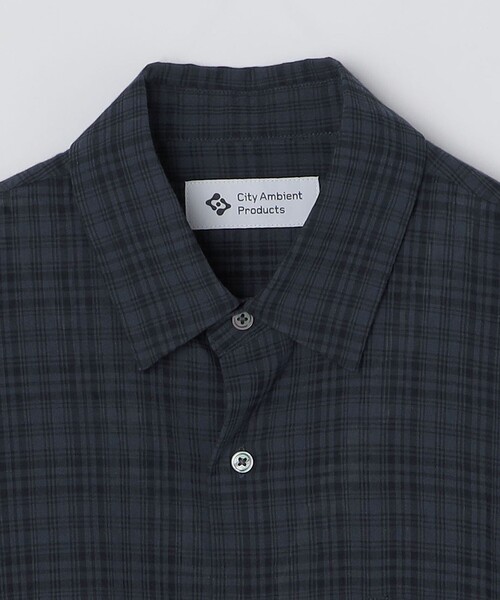 City Ambient Products（シティアンビエントプロダクツ）の「City Ambient Products: レギュラー ボイル チェック ロング スリーブ シャツ（シャツ/ブラウス・メンズ・ブラック/ネイビー・LARGE/MEDIUM/SMALL）」の11枚目の写真