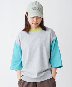 ブロックインレー７分袖Ｔｅｅ