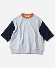 ブロックインレー7分袖Tee