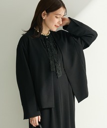 O.洗えてストレッチ ノーカラージャケット