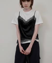 SIGREAT（シグレート）の「アンバランスレースベルベットビスチェ_ブラック（ベスト）」