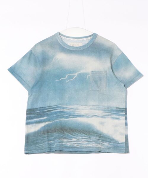 ERL(イーアールエル)の「ERL/イーアールエル STORM TEE(Tシャツ/カットソー・メンズ・マルチ・M/L/S)」の1枚目の写真