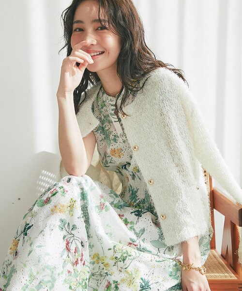 La boutique BonBon（ラブティックボンボン）の「【人気カラー追加決定！やわらかくて着心地◎】フェザーカットソージャケットカーデ（ノーカラージャケット・レディース・ブラック/ピンク/オフホワイト・FREE）」の11枚目の写真