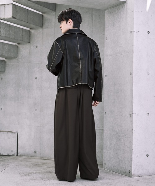 ASTRONOMY(アストロノミー)の「PUコンパクトショートブルゾン(ブルゾン・メンズ・ブラック系/ブラウン/ブラック・L/XL/S/M)」の13枚目の写真