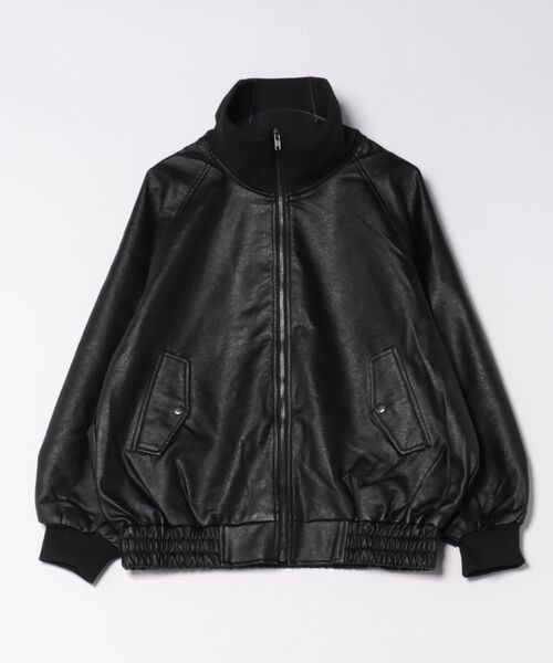 URBAN ISLAND SOCIETY(アーバンアイランドソサエティ)の「【URBAN ISLAND SOCIETY/アーバンアイランドソサエティ】UIS STAND COLLAR LEATHER JACKET(その他アウター・レディース・ブラック/ブラウン・FREE)」の2枚目の写真