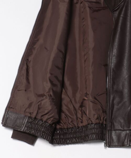 URBAN ISLAND SOCIETY(アーバンアイランドソサエティ)の「【URBAN ISLAND SOCIETY/アーバンアイランドソサエティ】UIS STAND COLLAR LEATHER JACKET(その他アウター・レディース・ブラック/ブラウン・FREE)」の4枚目の写真