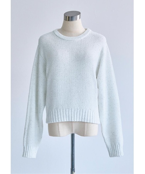 LUDICRUM(ルーディクルム)の「Mix knit top(ニット/セーター・レディース・ブラック/オフホワイト・FREE)」の13枚目の写真