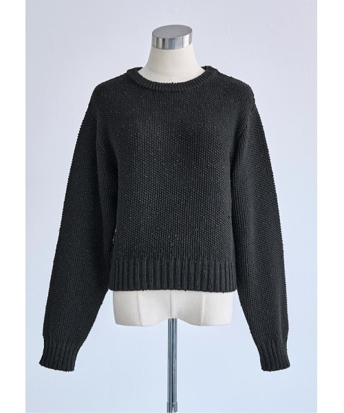 LUDICRUM(ルーディクルム)の「Mix knit top(ニット/セーター・レディース・ブラック/オフホワイト・FREE)」の14枚目の写真