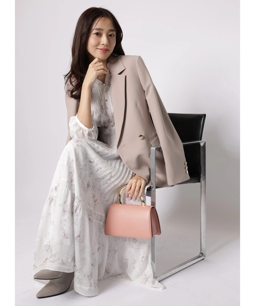 JUSGLITTY（ジャスグリッティー）の「ガーデンフラワープリントワンピース（ワンピース・レディース・スモークピンク/ミント・2/1/0）」の18枚目の写真