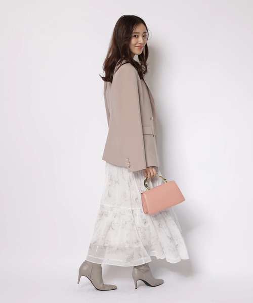 JUSGLITTY（ジャスグリッティー）の「ガーデンフラワープリントワンピース（ワンピース・レディース・スモークピンク/ミント・2/1/0）」の21枚目の写真