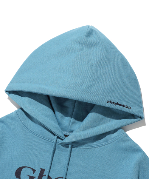 NICE GHOST CLUB(ナイスゴーストクラブ)の「NEW COLLEGE HOODIE_BLUE(NG2ESUM404A)(パーカー・レディース・ブルー・S/M/L)」の3枚目の写真