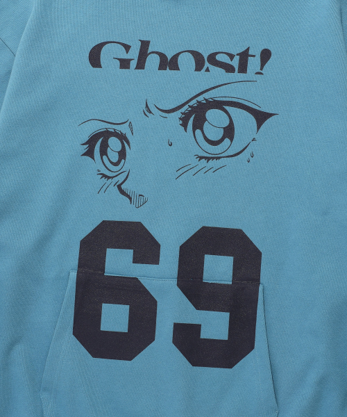 NICE GHOST CLUB(ナイスゴーストクラブ)の「NEW COLLEGE HOODIE_BLUE(NG2ESUM404A)(パーカー・レディース・ブルー・S/M/L)」の5枚目の写真