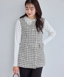 ROPE' PICNIC | 【WEB限定】ツイード金ボタンジレベスト/セレモニー対応・リンクコーデ(ベスト)