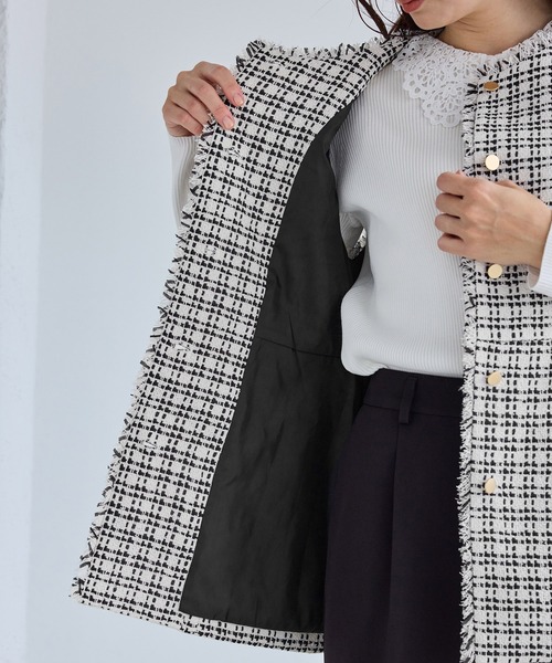 ROPE' PICNIC（ロペピクニック）の「【WEB限定】ツイード金ボタン