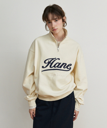 HANE（ハネ）の「[起毛VER][THE H] クラシックハーフジップ_Vanilla（パーカー）」