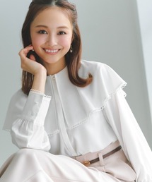 STRAWBERRY-FIELDS | 【元宝塚トップ娘役 舞空瞳さん着用】ライトデシン_ケープカラーブラウス(シャツ/ブラウス)