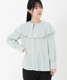 STRAWBERRY-FIELDS | 【元宝塚トップ娘役 舞空瞳さん着用】ライトデシン_ケープカラーブラウス(シャツ/ブラウス)