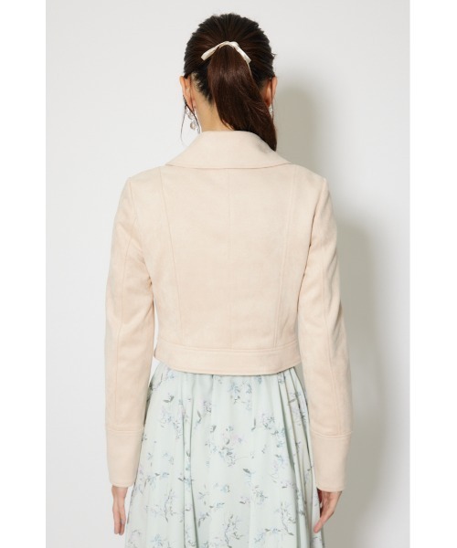 rienda（リエンダ）の「26SSフェイクスエードライダースジャケット 春服（ブルゾン・レディース・ブラック/ベージュ/ピンク・SMALL/MEDIUM）」の20枚目の写真