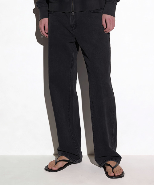 THESTORI(ザ・ストリ)の「ルーズフィットデニムパンツ(ダークグレー)(デニムパンツ・メンズ・その他・M/L/3)」の1枚目の写真