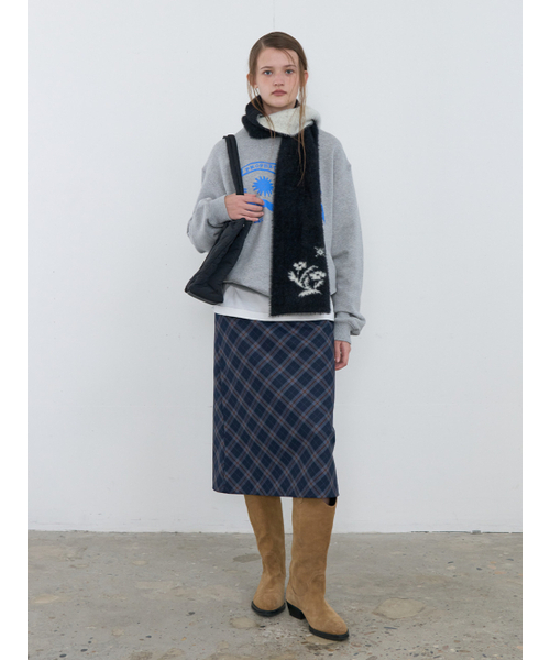 Kijun(キジュン)の「Check Midi Skirt Navy(スカート・レディース・その他・S/M)」の4枚目の写真