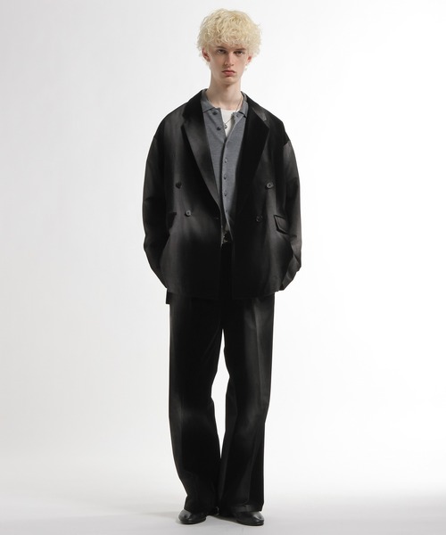 HARE（ハレ）の「【SET UP対応】フロッキーカコウジャケット(HARE)（テーラードジャケット・メンズ・グリーン系その他/ブラック系その他・FREE）」の4枚目の写真