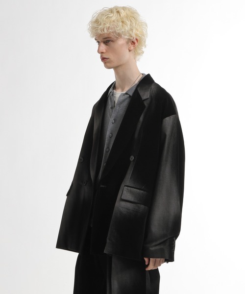 HARE（ハレ）の「【SET UP対応】フロッキーカコウジャケット(HARE)（テーラードジャケット・メンズ・グリーン系その他/ブラック系その他・FREE）」の9枚目の写真