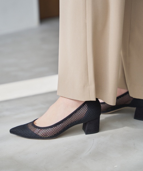 LE TALON（ルタロン）の「《追加》4.5cmポインテッドネットパンプス（パンプス・レディース・アイボリー/ブラウン/ブラック×ブラック・21/21.5/22cm/22.5cm/23cm/23.5cm/24cm/24.5cm/25cm/25.5cm）」の8枚目の写真
