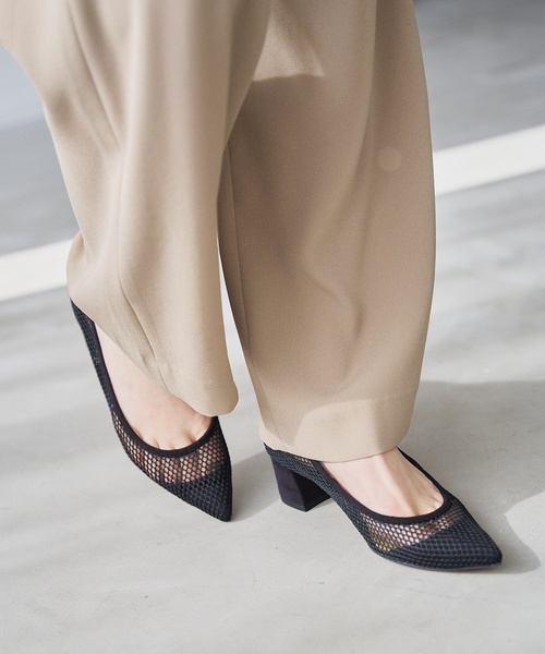 LE TALON（ルタロン）の「《追加》4.5cmポインテッドネットパンプス（パンプス・レディース・アイボリー/ブラウン/ブラック×ブラック・21/21.5/22cm/22.5cm/23cm/23.5cm/24cm/24.5cm/25cm/25.5cm）」の9枚目の写真