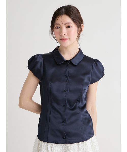 CELFORD（セルフォード）の「【洗える】】フロントスカラサテンブラウス（シャツ/ブラウス・レディース・アイボリー/ネイビー・36/38）」の16枚目の写真