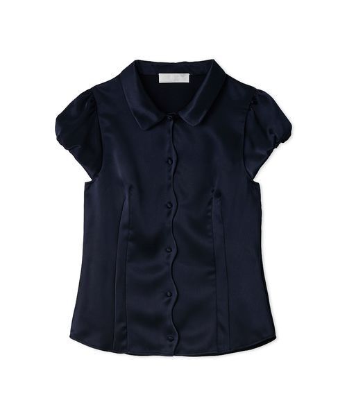 CELFORD（セルフォード）の「【洗える】】フロントスカラサテンブラウス（シャツ/ブラウス・レディース・アイボリー/ネイビー・36/38）」の7枚目の写真