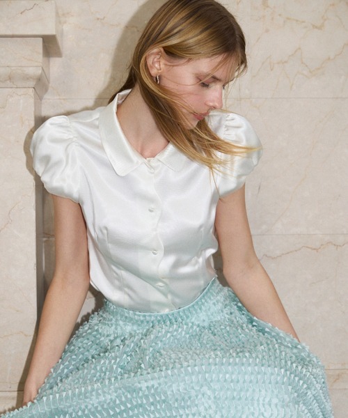 CELFORD（セルフォード）の「【洗える】】フロントスカラサテンブラウス（シャツ/ブラウス・レディース・アイボリー/ネイビー・36/38）」の22枚目の写真