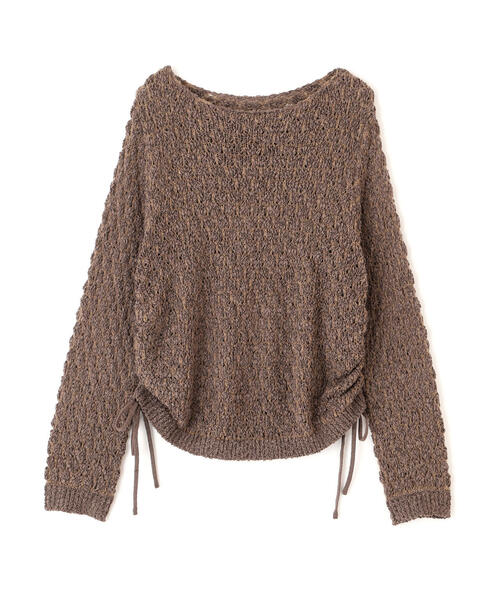 FREE'S MART（フリーズマート）の「◆ポコポコワンショル脇ドロストオーバーニット（ニット/セーター・レディース・ホワイト/ピンク/ブラウン・FREE）」の14枚目の写真