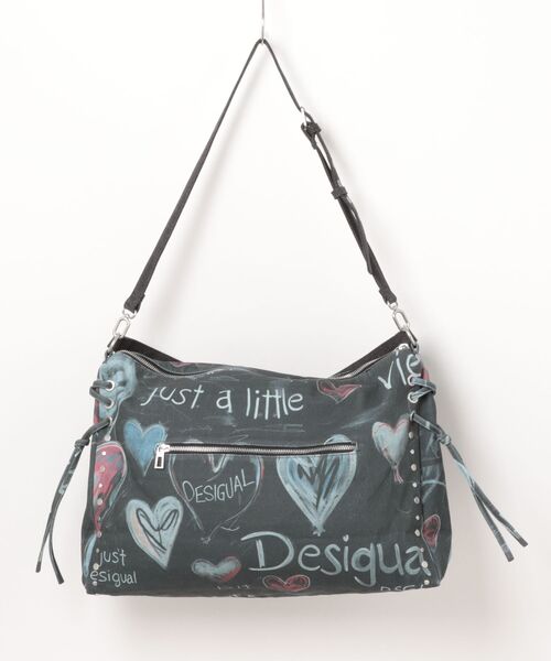 Desigual（デシグアル）の「グラフィティプリント デニム風大型ショルダーバッグ ストリート×グランジ【2026年春夏 新作】（ショルダーバッグ・レディース・マルチ・FREE）」の6枚目の写真