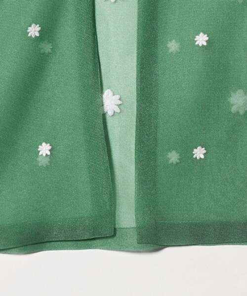 6（ロク）の「＜6(ROKU)＞シアー エンブロイダリー スカート（スカート・レディース・ケリーグリーン・FREE）」の4枚目の写真