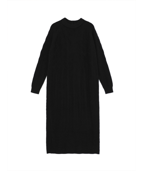 VASCARA(バスカラ)の「DIA Cable Long Knit One-piece (3colors)(ワンピース・レディース・ブラック/ブラウン/ライトベージュ・FREE)」の5枚目の写真