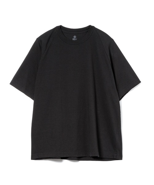 DAILY STANDARD by SANDINISTA（デイリースタンダードバイサンディニスタ）の「Cadet American Cotton Easy Fit Raglan Tee / アメリカコットン使用イージーフィットラグランTシャツ（Tシャツ/カットソー・メンズ・チャコール/ホワイト/ブラウン/ブラック・SMALL/MEDIUM/LARGE）」の2枚目の写真