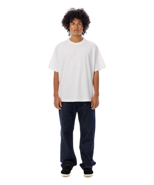 DAILY STANDARD by SANDINISTA（デイリースタンダードバイサンディニスタ）の「Cadet American Cotton Easy Fit Raglan Tee / アメリカコットン使用イージーフィットラグランTシャツ（Tシャツ/カットソー・メンズ・チャコール/ホワイト/ブラウン/ブラック・SMALL/MEDIUM/LARGE）」の11枚目の写真