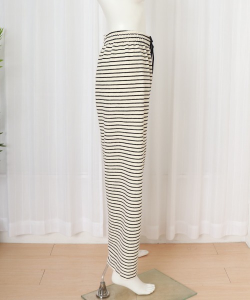 Miniministore（ミニミニストア）の「イージーパンツ ロング丈 ボーダー 新作（その他パンツ・レディース・アイボリー/ブラック・M/XL/L）」の15枚目の写真