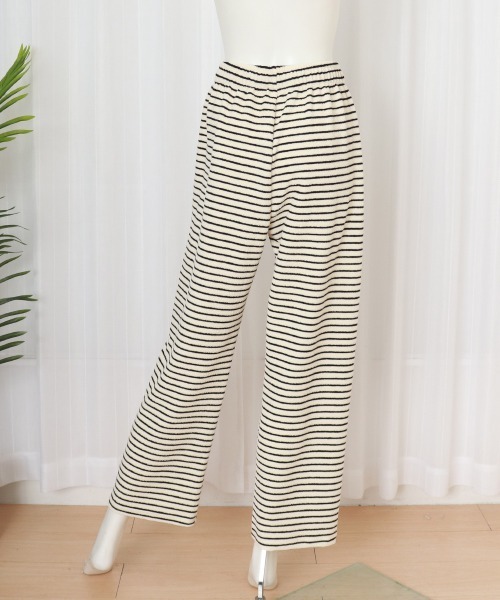 Miniministore（ミニミニストア）の「イージーパンツ ロング丈 ボーダー 新作（その他パンツ・レディース・アイボリー/ブラック・M/XL/L）」の16枚目の写真