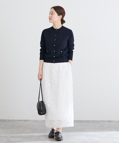 IENA（イエナ）の「《アンサンブル対応/新色あり/追加2》PARIGI カーディガン（カーディガン/ボレロ・レディース・ネイビー/レッド/ライトグレー/ブラック・FREE）」の7枚目の写真