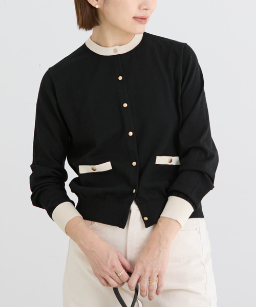 IENA（イエナ）の「《アンサンブル対応/新色あり/追加2》PARIGI カーディガン（カーディガン/ボレロ・レディース・ネイビー/レッド/ライトグレー/ブラック・FREE）」の9枚目の写真