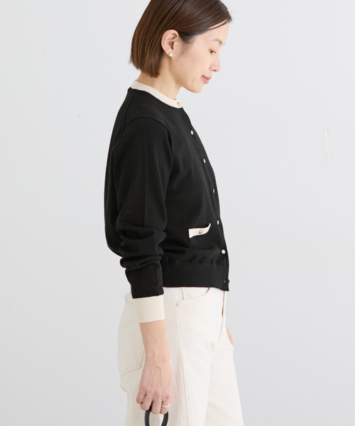 IENA（イエナ）の「《アンサンブル対応/新色あり/追加2》PARIGI カーディガン（カーディガン/ボレロ・レディース・ネイビー/レッド/ライトグレー/ブラック・FREE）」の11枚目の写真