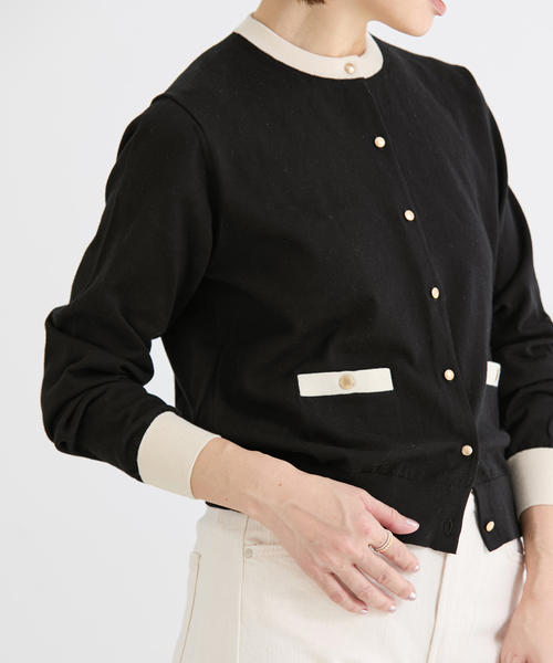 IENA（イエナ）の「《アンサンブル対応/新色あり/追加2》PARIGI カーディガン（カーディガン/ボレロ・レディース・ネイビー/レッド/ライトグレー/ブラック・FREE）」の12枚目の写真