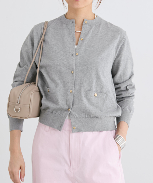 IENA（イエナ）の「《アンサンブル対応/新色あり/追加2》PARIGI カーディガン（カーディガン/ボレロ・レディース・ネイビー/レッド/ライトグレー/ブラック・FREE）」の17枚目の写真