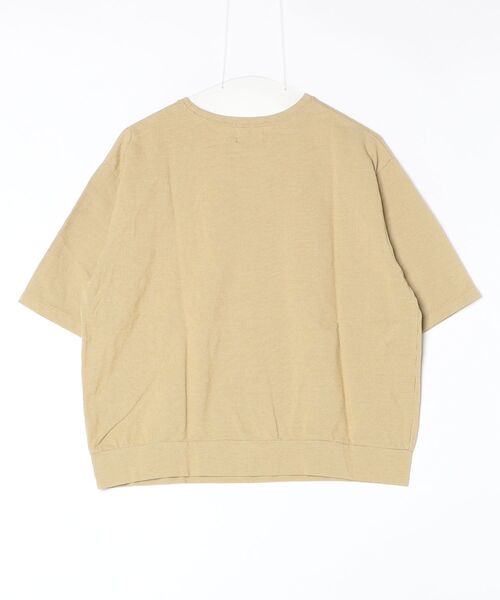 quadro(クオドロ)の「変形タック5分袖クルーネックプルオーバー(Tシャツ/カットソー・レディース・グリーン/ネイビー・FREE)」の3枚目の写真