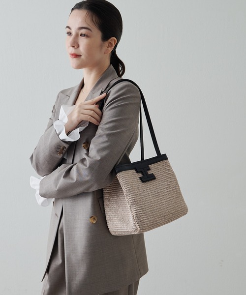 IACUCCI（イアクッチ）の「【予約】センティエーロ PAGLIA（トートバッグ・レディース・キャメル/ブラック・FREE）」の8枚目の写真