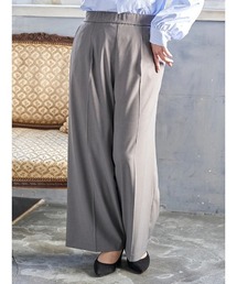 Re-J&SUPURE（リジェイアンドスプル）の「【大きいサイズ】【ストレッチツイル】ワイドパンツ(セットアップ可)（スラックス）」