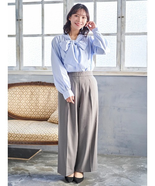 Re-J&SUPURE（リジェイアンドスプル）の「【大きいサイズ】【ストレッチツイル】ワイドパンツ(セットアップ可)（スラックス・レディース・ベージュ/ネイビー/ブラック/グレー・XX-LARGE/XXX-LARGE/XXXX-LARGE）」の11枚目の写真